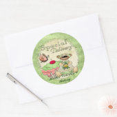 特別配送カップケーキベアベーカリーケータリング ラウンドシール (封筒)