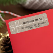 特別配送クラフト紙小包家族の住所 ラベル