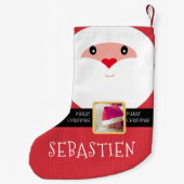 特別配送サンタアドフォト名ベビー幼児 スモールクリスマスストッキング (裏面)