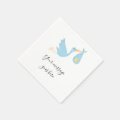 特別配送ストークブルーベビーシャワー散水 スタンダードカクテルナプキン (角)