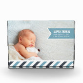 特別配送ブルー | ベビー誕生の統計情報 フォトブロック (正面)