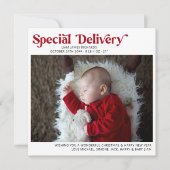 特別配送初めてのクリスマスベビー写真 シーズンカード (正面)