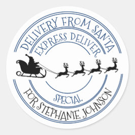 特別配送型枠サンタクリスマスギフト ラウンドシール