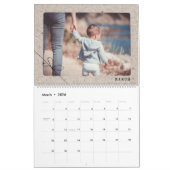 特別配送小包家族の写真切手 カレンダー (3月 2026)