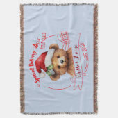 特別配送男の赤ちゃん青 スローブランケット (正面縦)