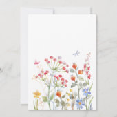 特別配達のこうのとり 春の花 赤ちゃん歓迎会 招待状 (裏面)