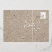 特別配達クリスマス写真送料小包 箔シーズンカード (裏面)