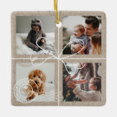 特別配達クリスマス4写真送料小包 セラミックオーナメント (正面)