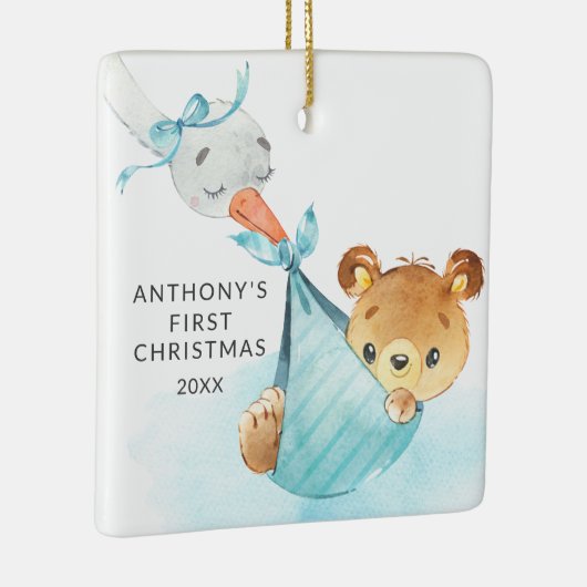 特別配達ベビーの初めてのクリスマス セラミックオーナメント (右)