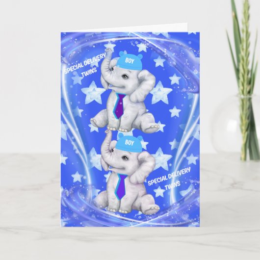 特別配達双子グリーティングカード カード (正面)