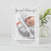 特別配達可愛い写真誕生のお知らせ 案内状 (スタンド正面)