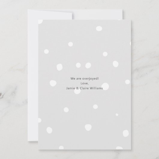 特別配達可愛い写真誕生のお知らせ 案内状 (裏面)