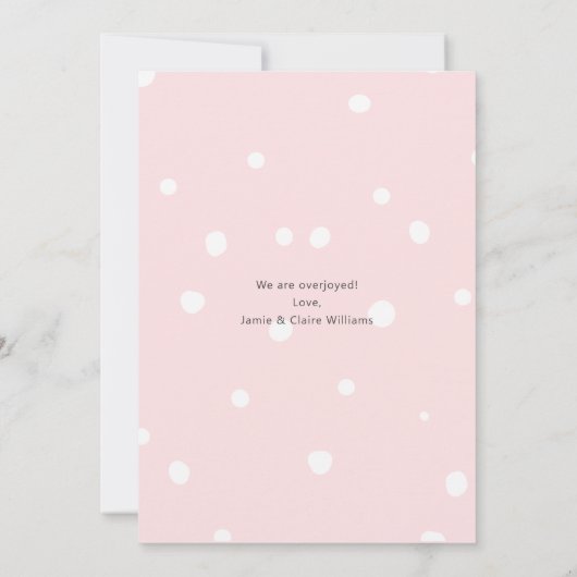 特別配達可愛い写真誕生のお知らせ 案内状 (裏面)