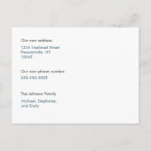 特別配達新しいホームフォトポストカード 案内ポストカード (裏面)