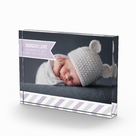 特別配達用ラベンダー | ベビー誕生の統計情報 フォトブロック (右)