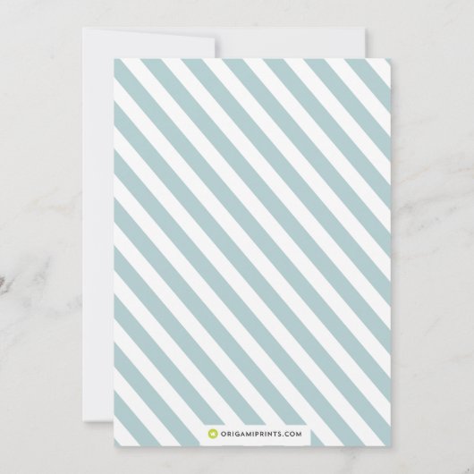 特別配達赤ちゃんシャワー招待状 – 少年 招待状 (裏面)