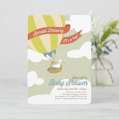 特別配達赤ちゃんシャワー招待状 – 少年 招待状 (スタンド正面)