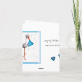 特別配達 – おめでとうカード – 男の子 カード (裏面)