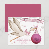 特別配達！ピンクストークEOSリップバームのお願い 招待状 (正面/裏面)