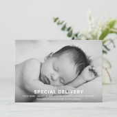特別配達|誕生の告知 案内状 (スタンド正面)