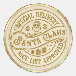 特別配達 – Santa Claus - Nice List ラウンドシール
