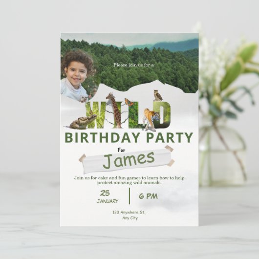 特別養子縁組誕生祝い 招待状 (スタンド正面)