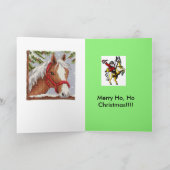 特別馬好きクリスマスカード シーズンカード (内部)