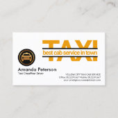 特別黄色タクシー標識タクシー運転手 名刺 (正面)