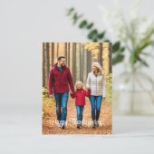 特別1家族の写真ハッピー感謝祭 シーズンポストカード (スタンド正面)
