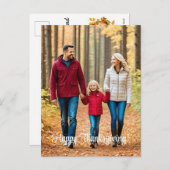 特別1家族の写真ハッピー感謝祭 シーズンポストカード (正面/裏面)