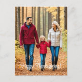 特別1家族の写真ハッピー感謝祭 シーズンポストカード (正面)