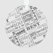 特別100歳の誕生日パーティーパーソナライズされた贈り物 オーナメント (裏面)