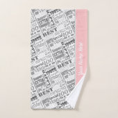 特別100歳の誕生日パーティーパーソナライズされた贈り物 バスタオルセット (ハンドタオル)