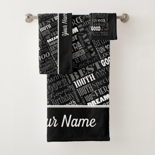 特別100歳の誕生日パーティーパーソナライズされた贈り物 バスタオルセット (インサイチュ)