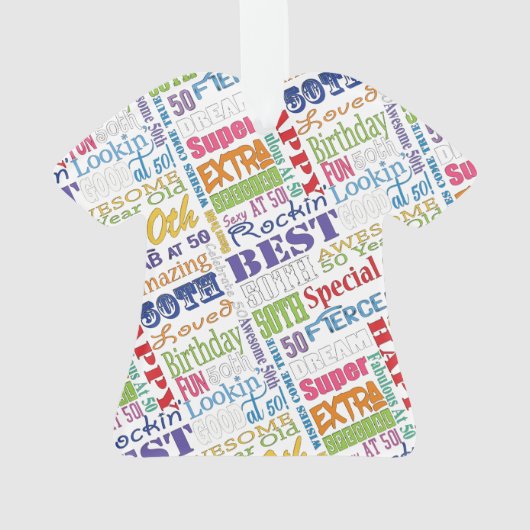 特別50歳の誕生日パーティーパーソナライズされた贈り物 オーナメント (裏面)