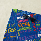 特別50歳の誕生日パーティーパーソナライズされた贈り物 ビーチタオル (インサイチュ)