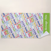 特別60歳の誕生日パーティーパーソナライズされた贈り物 ビーチタオル (正面)