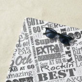 特別60歳の誕生日パーティーパーソナライズされた贈り物 ビーチタオル (インサイチュ)