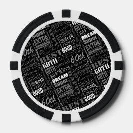 特別60th誕生日パーティフォトモノグラム ポーカーチップ