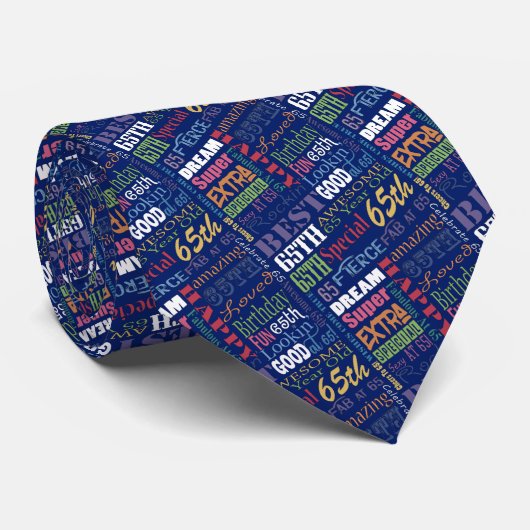 特別65歳の誕生日パーティーパーソナライズされた贈り物 ネクタイ (ロール)