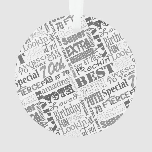 特別70歳の誕生日パーティーパーソナライズされた贈り物 オーナメント (裏面)