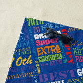 特別70歳の誕生日パーティーパーソナライズされた贈り物 ビーチタオル (インサイチュ)