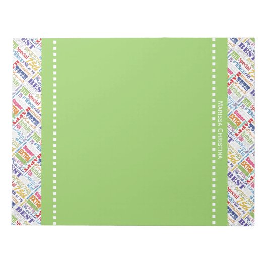 特別75歳の誕生日パーティーパーソナライズされた贈り物 ノートパッド (正面)