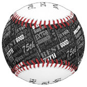 特別75歳誕生会モノパーソナライズされたグラム ソフトボール (正面)