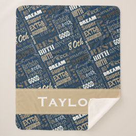 特別80th誕生日パーティフォトモノグラム シェルパブランケット