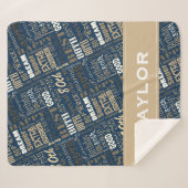 特別80th誕生日パーティフォトモノグラム シェルパブランケット (正面(横))