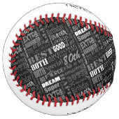 特別80th誕生日パーティモノグラムパーソナライズされた ソフトボール (正面左)