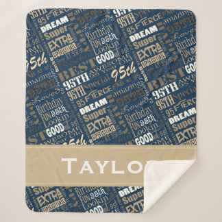 特別95th誕生日パーティフォトモノグラム シェルパブランケット