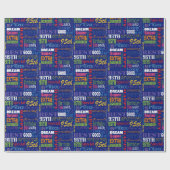 特別95th誕生日パーティモノグラパーソナライズされたム ラッピングペーパー (フラット)