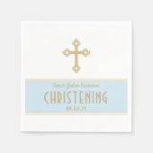 特別！《キリスト教》洗礼式や命名式カスタムパーティーナプキン スタンダードカクテルナプキン (正面)